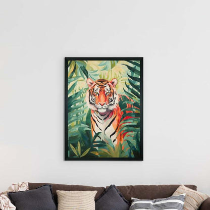 Abstract Tiger Canvas Wall Painting