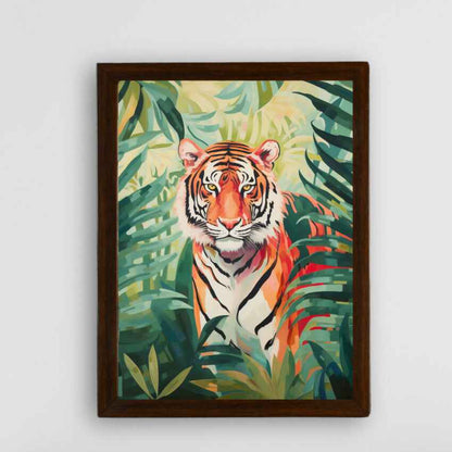 Abstract Tiger Canvas Wall Painting