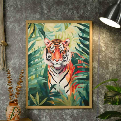 Abstract Tiger Canvas Wall Painting