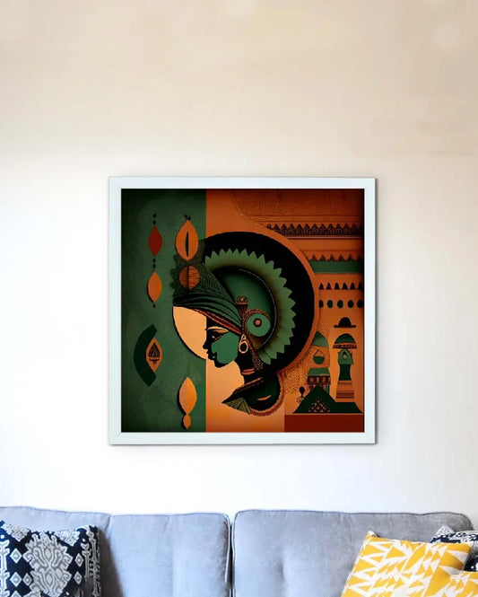 Tradition in Style Artisan Canvas Wall Painting