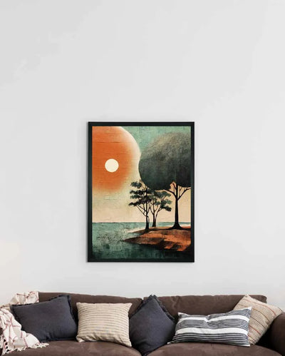 Embracing Nature's Beauty Sunset Harmony Canvas Wall Painting