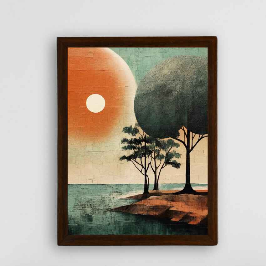 Embracing Nature's Beauty Sunset Harmony Canvas Wall Painting