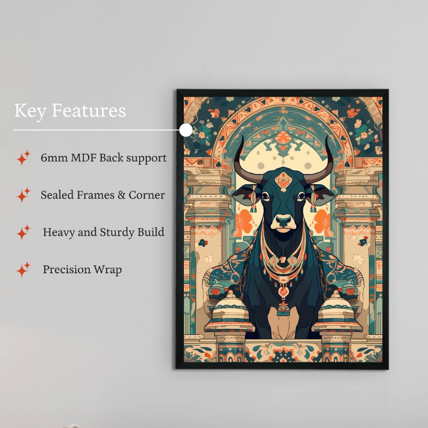 The Sacred Cow Pichwai Canvas Wall Painting