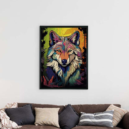 Wolf Wild Life Inspired Abtract Wall Painting