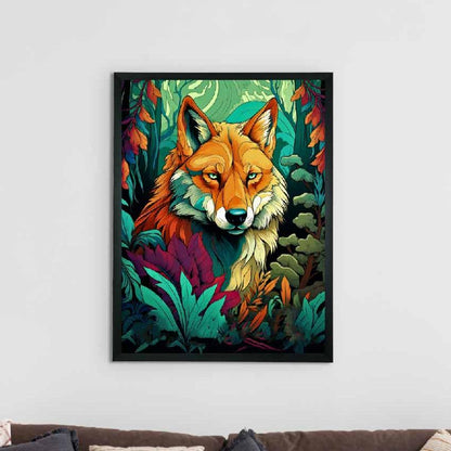 Abstract Wolf Harmony Canvas Wall Painting