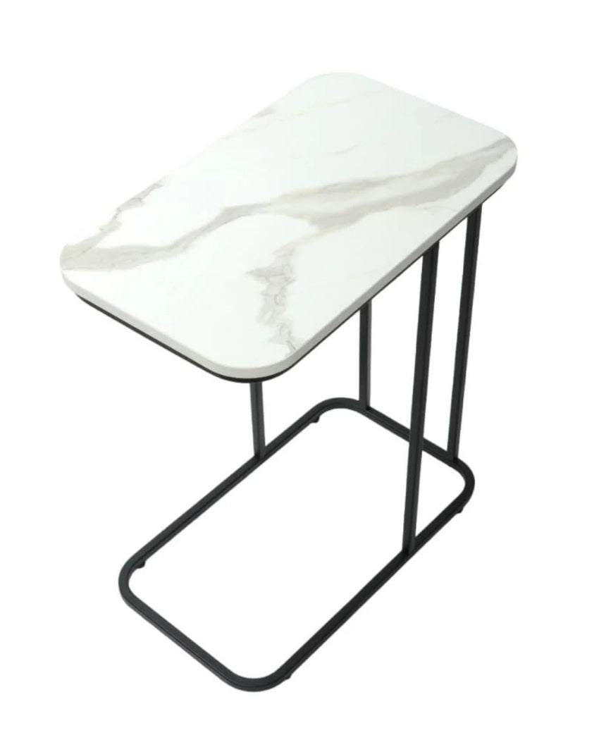 Black & White Modern Side Table | 10 x 16 x 20 inches