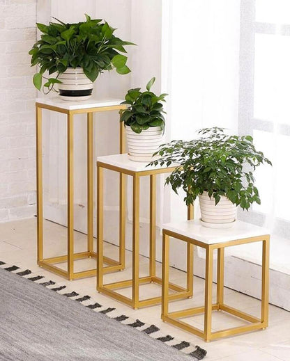 Minimalist Design Golden Table | Pack of 3