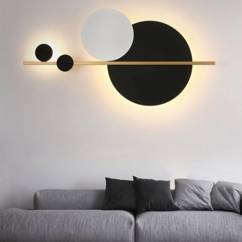 Black And White Modern LED Metal Wall Decor | 48 x 3 x 20  inches