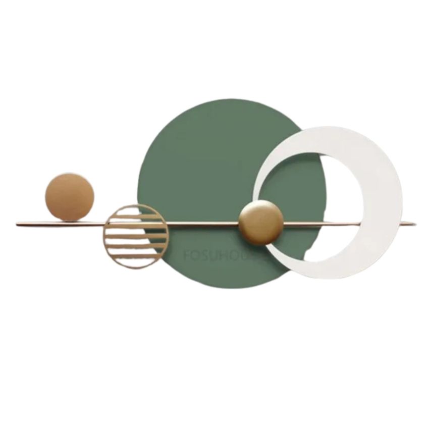 Designer Green Metal Wall Decor | 48 x 3 x 24  inches