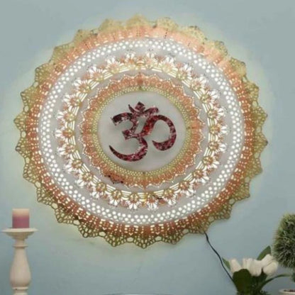 Multicolor OM Wall Decor With LED | 30 x 3 x 30  inches