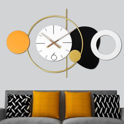 Designer Multicolor Metal Wall Art Clock | 40 x 3 x 25  inches