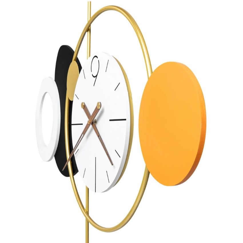 Designer Multicolor Metal Wall Art Clock | 40 x 3 x 25  inches