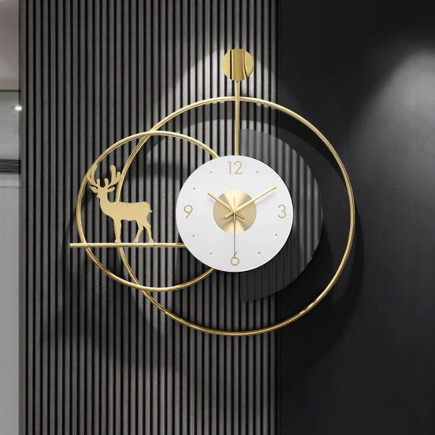 Need to Variation Listing | Multicolor Deer Metal Wall Clock | 26 x 3 x 24  inches