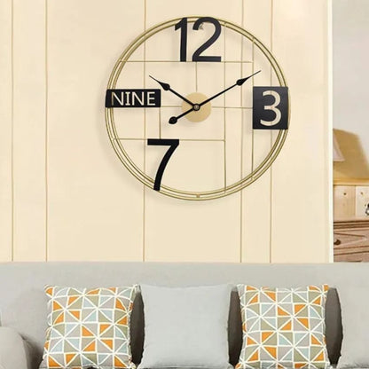 Modern Gold Metal Wall Clock | 24 x 3 x 24  inches