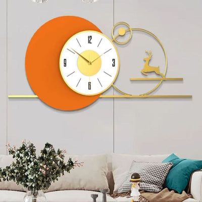 Multicolor Vibrant Metal Wall Clock | 36 x 3 x 20  inches