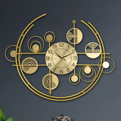 Golden Encirc LED Metal Wall Clock | 24 x 3 x 24  inches