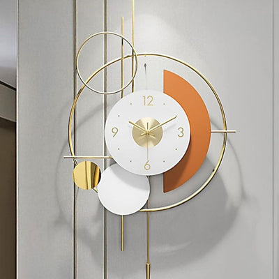 Multicolor Abstract Metal Wall Clock | 36 x 3 x 20  inches