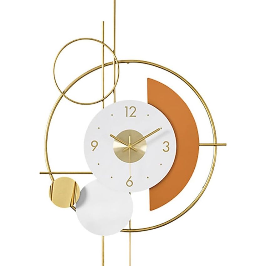 Multicolor Abstract Metal Wall Clock | 36 x 3 x 20  inches