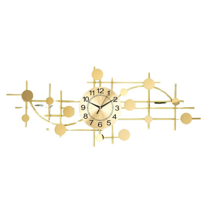 Gold Designer Metal Wall Clock | 48 x 3 x 20  inches