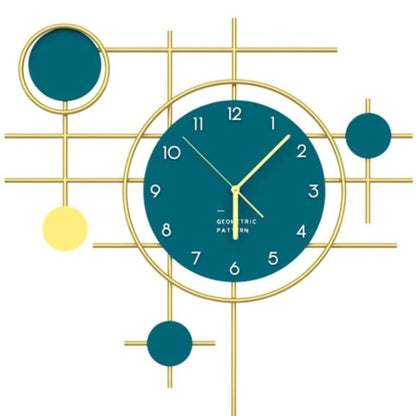 Blue Metallic Wall Clock | 30 x 3 x 26  inches