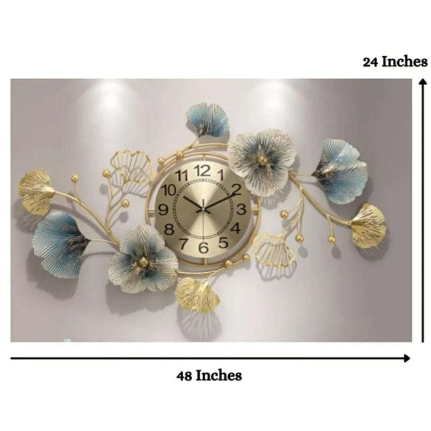 Stylish Multicolor Metal Wall Clock | 48 x 3 x 24  inches