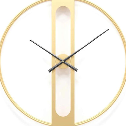 Gold Central Round Wall Clock | 24 x 3 x 24  inches