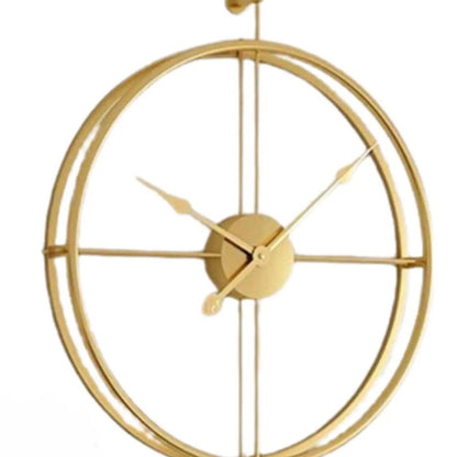 Gold Round Metal Wall Clock | 24 x 3 x 24  inches