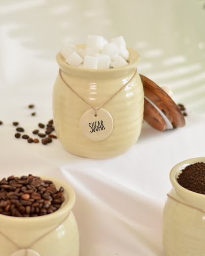 Samio Tea Coffee Sugar Canisters with Spoon