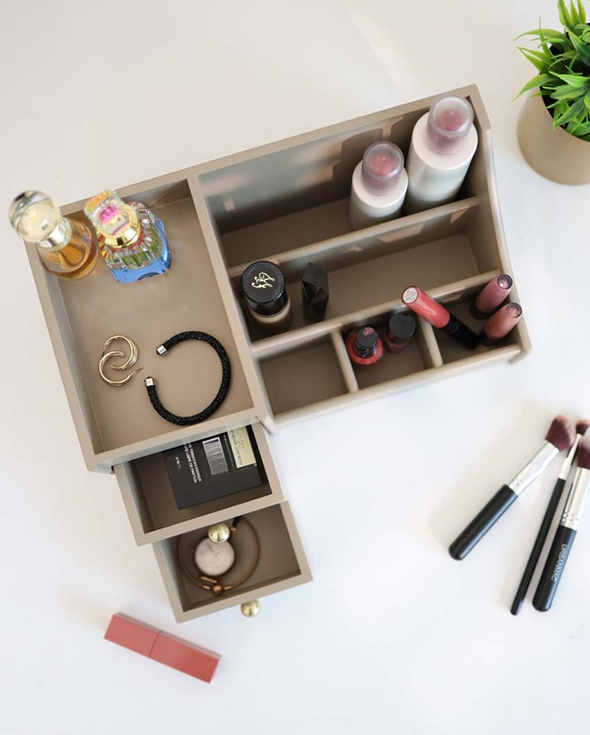 Wooden Makeup and Desk Organizer | 13 x 7 x 6 inches