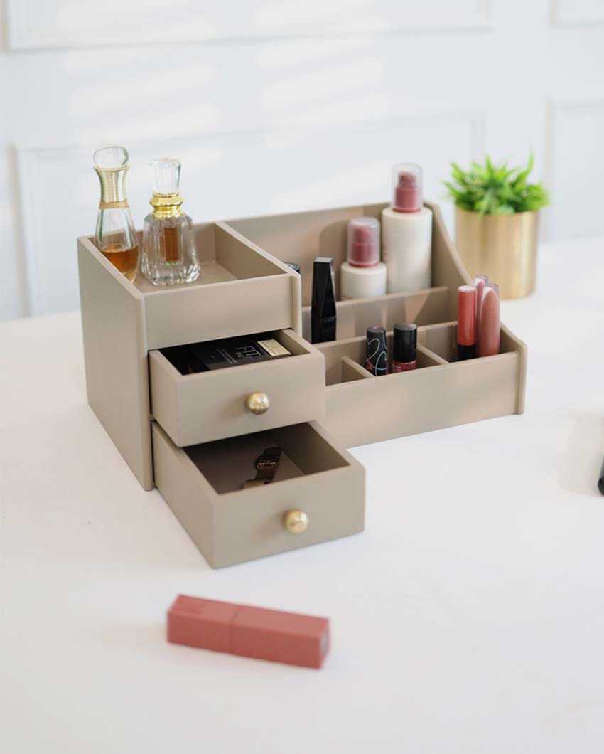 Wooden Makeup and Desk Organizer | 13 x 7 x 6 inches