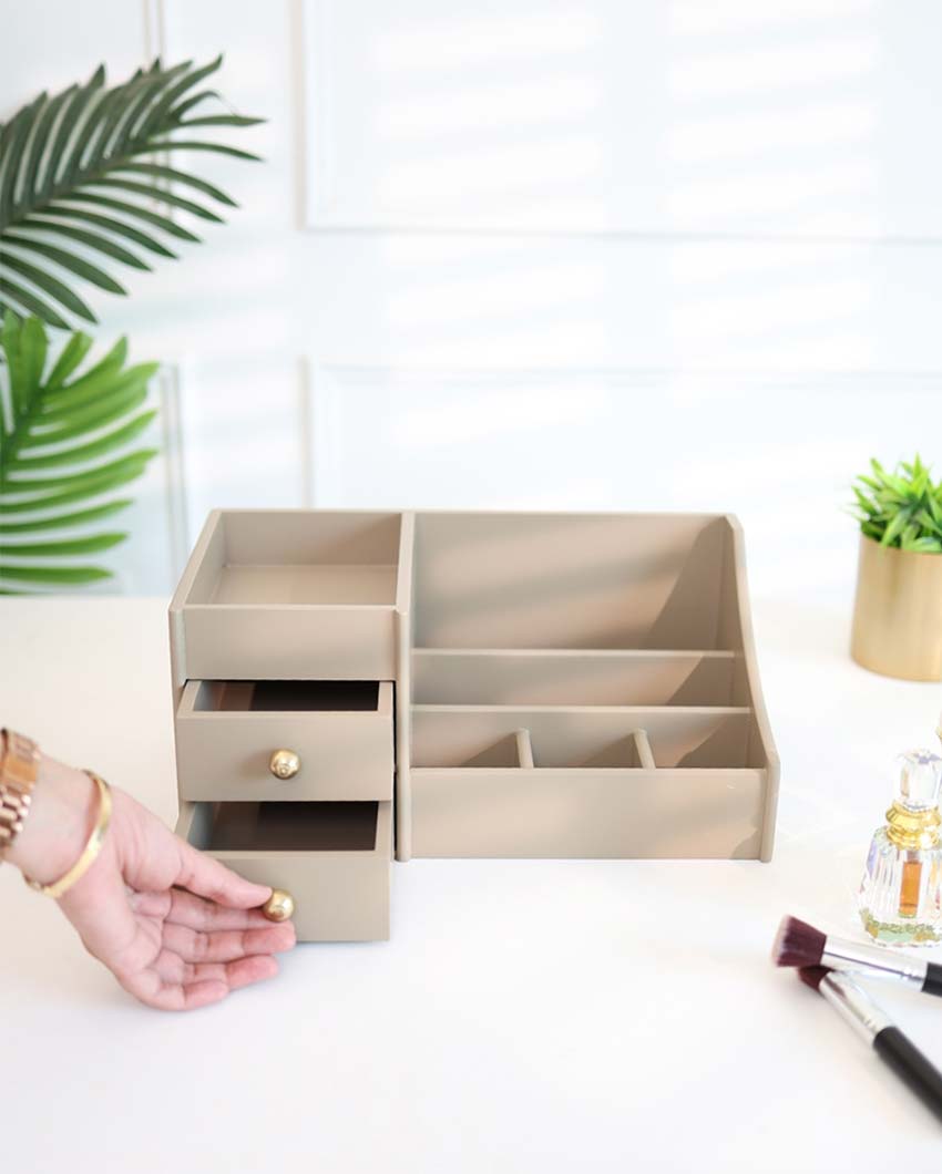 Wooden Makeup and Desk Organizer | 13 x 7 x 6 inches