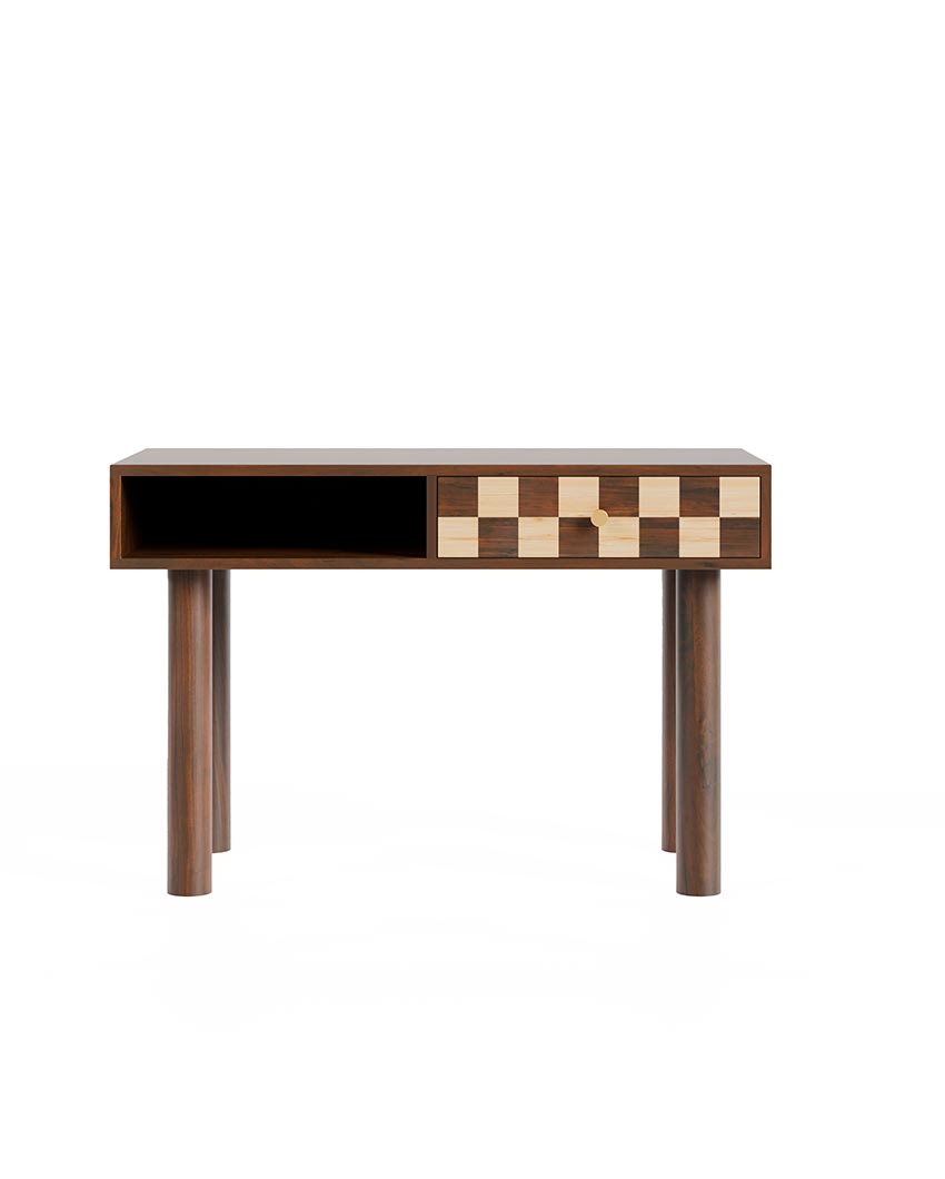 Sophisticated Brown Chess Desk | 45 x 22 x 30 inches