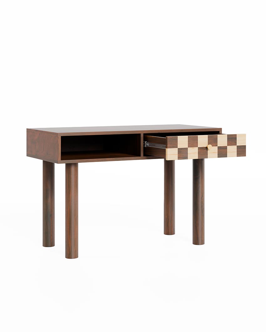 Sophisticated Brown Chess Desk | 45 x 22 x 30 inches