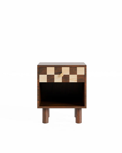 Charming Brown Chess Bedside Drawer | 18 x 16 x 22 inches