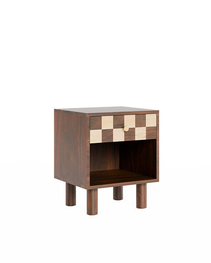 Charming Brown Chess Bedside Drawer | 18 x 16 x 22 inches