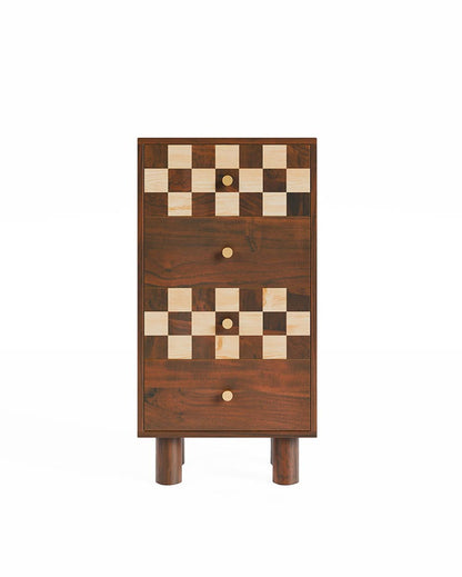 Classic Brown Chess Four Drawer Dresser | 21 x 15 x 41 inches