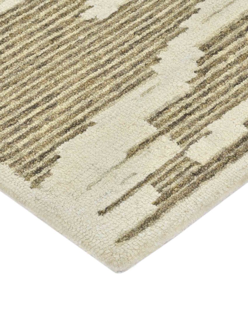 Chicago Hand Tufted Wool Carpet | 8x5 ft Beige