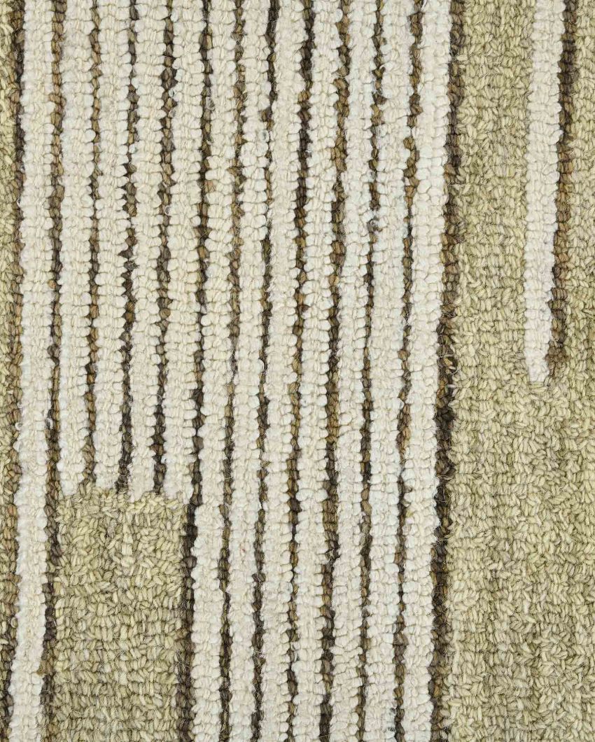 Chicago Hand Tufted Wool Carpet | 8x5 ft Ivory