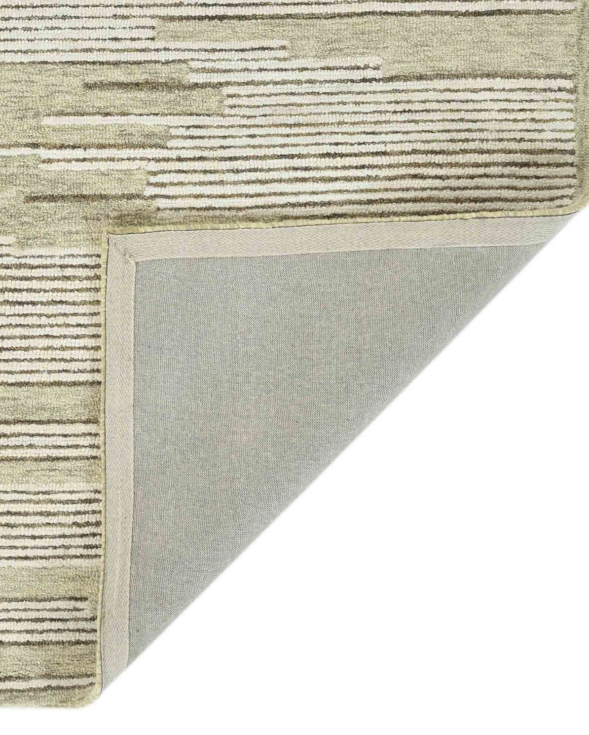 Chicago Hand Tufted Wool Carpet | 8x5 ft Ivory
