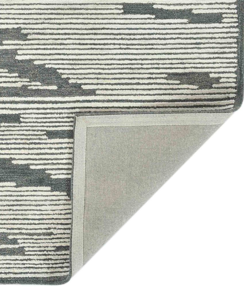 Chicago Hand Tufted Wool Carpet | 8x5 ft Dark Grey