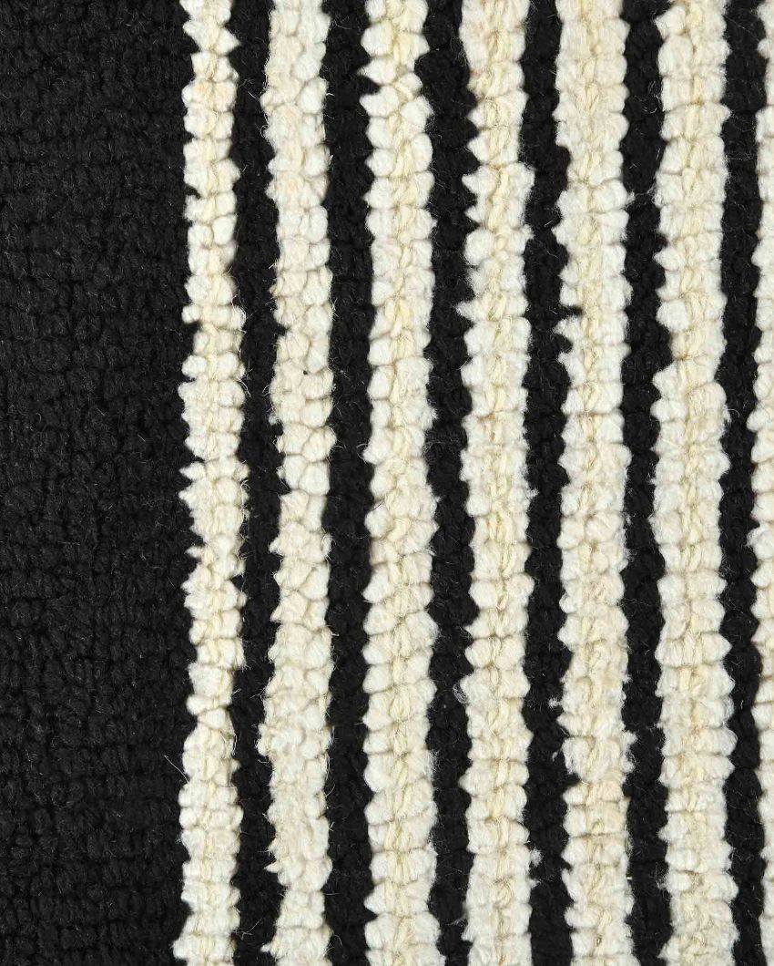 Chicago Hand Tufted Wool Carpet | 8x5 ft Black