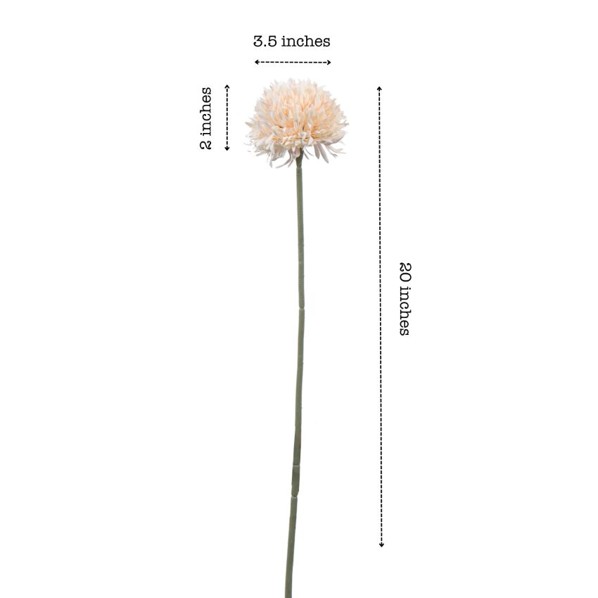 Soft Chrysanthemum Bloom Sticks Without Vase | Set of 6 | 1.5 Feet