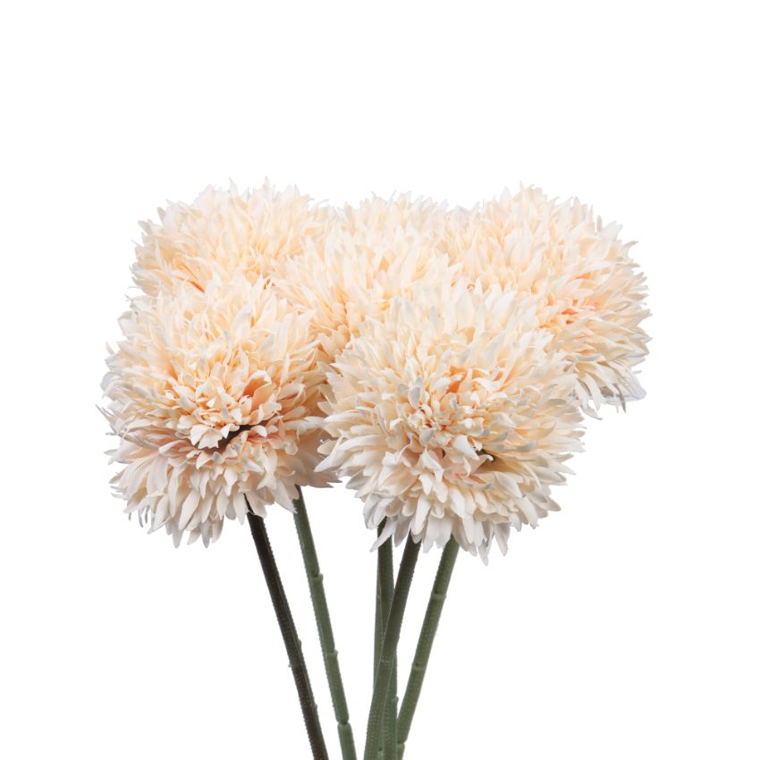 Soft Chrysanthemum Bloom Sticks Without Vase | Set of 6 | 1.5 Feet