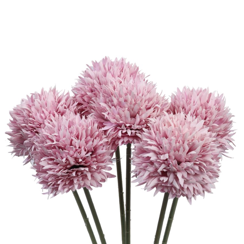 Soft Chrysanthemum Bloom Sticks Without Vase | Set of 6 | 1.5 Feet