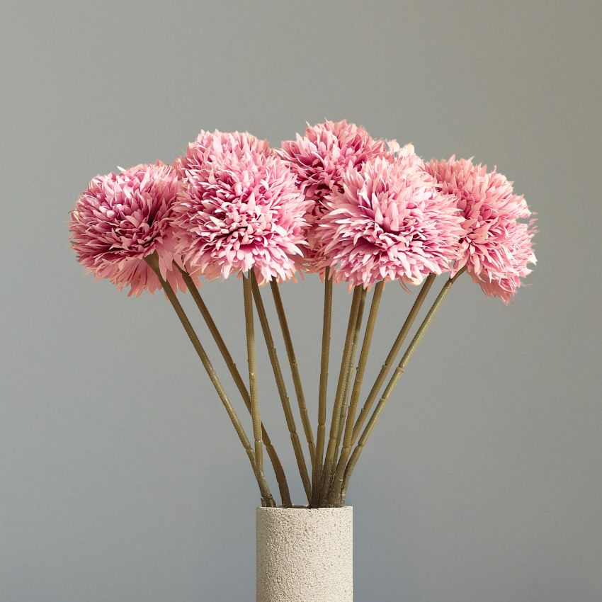 Soft Chrysanthemum Bloom Sticks Without Vase | Set of 6 | 1.5 Feet