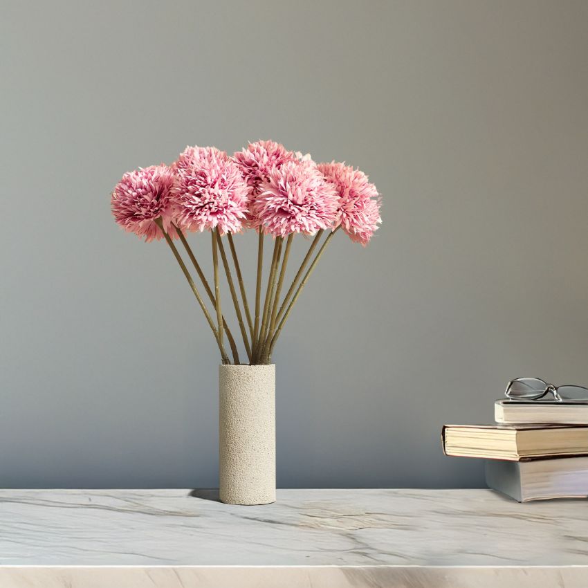 Soft Chrysanthemum Bloom Sticks Without Vase | Set of 6 | 1.5 Feet