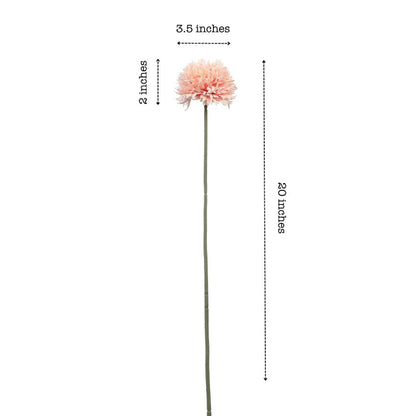 Soft Chrysanthemum Bloom Sticks Without Vase | Set of 6 | 1.5 Feet