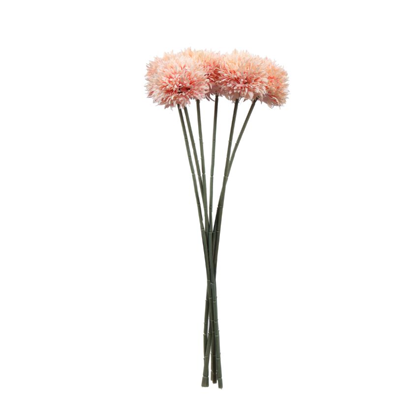 Soft Chrysanthemum Bloom Sticks Without Vase | Set of 6 | 1.5 Feet
