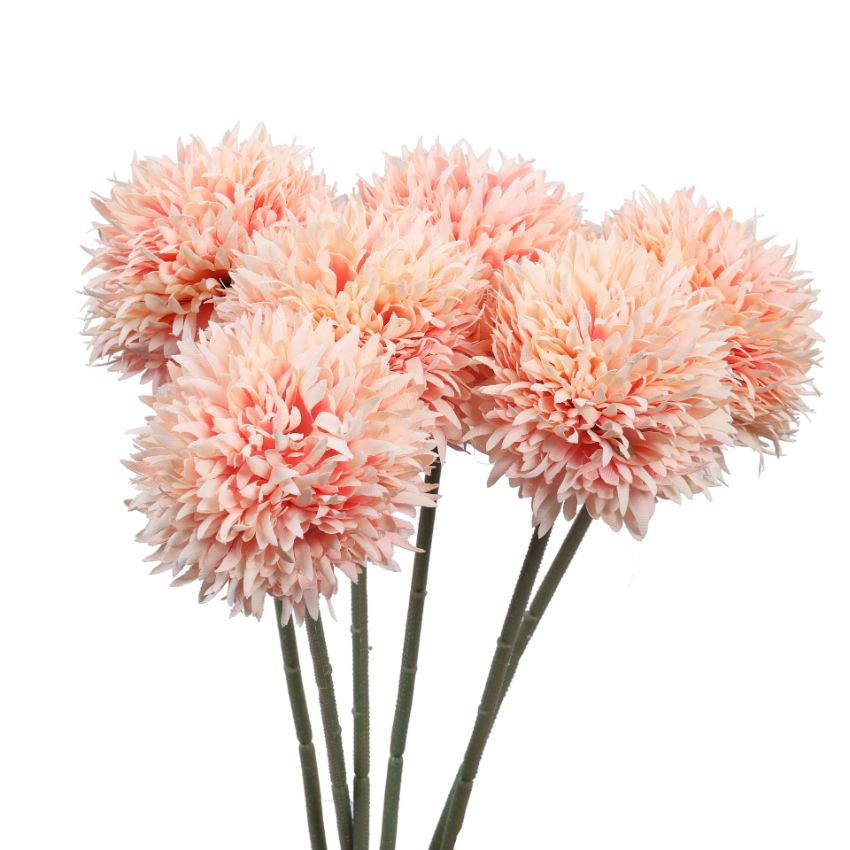 Soft Chrysanthemum Bloom Sticks Without Vase | Set of 6 | 1.5 Feet