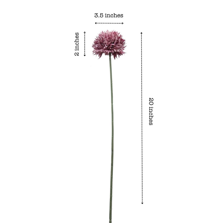 Soft Chrysanthemum Bloom Sticks Without Vase | Set of 6 | 1.5 Feet